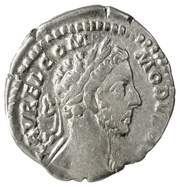Denarius - Commodus TR P V IMP IIII COS II P P; Fortuna obverse image