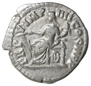 Denarius - Commodus TR P V IMP IIII COS II P P; Fortuna, Rome, 180 reverse image