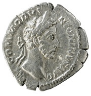 Denarius - Commodus TR P V IMP IIII COS II P P; Providentia obverse image