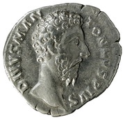 Denarius - Marcus Aurelius Divus CONSECRATIO obverse image