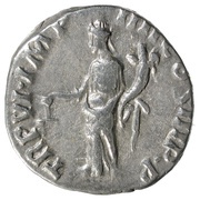 Denarius - Commodus TR P VI IMP IIII COS III P P; Aequitas, Rome, 181 reverse image