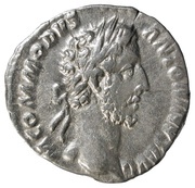 Denarius - Commodus TR P VI IMP IIII COS III P P; Felicitas obverse image