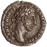 Denarius - Commodus TR P VI IMP IIII COS III P P; Felicitas obverse image