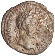 Denarius - Commodus TR P VII IMP IIII COS III P P; Mars obverse image