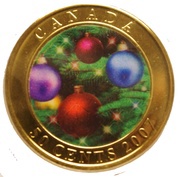 50 Cents - Elizabeth II Holiday Ornaments reverse image