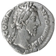 Denarius - Commodus TR P VII IMP V COS III P P; Mars obverse image