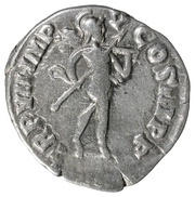 Denarius - Commodus TR P VII IMP V COS III P P; Mars, Rome, 182 reverse image