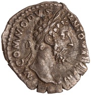 Denarius - Commodus TR P VIII IMP V COS IIII P P; Mars obverse image