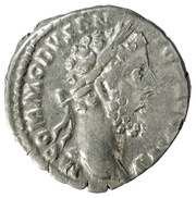 Denarius - Commodus TR P VIII IMP VI COS IIII P P; Felicitas obverse image