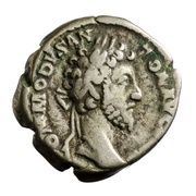 Denarius - Commodus TR P VIII IMP VI COS IIII P P; Pax obverse image