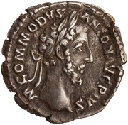Denarius - Commodus TR P VIII IMP VI COS IIII P P; Providentia obverse image