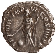 Denarius - Commodus TR P VIII IMP VI COS IIII P P; Providentia, Rome, 183 reverse image