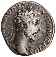 Denarius - Commodus TR P VIII IMP VI COS IIII P P; Victory obverse image