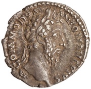 Denarius - Commodus P M TR P VIIII IMP VI COS IIII P P; Fides obverse image