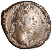 Denarius - Commodus P M TR P VIIII IMP VI COS IIII P P; Genius obverse image