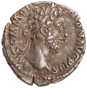 Denarius - Commodus P M TR P VIIII IMP VI COS IIII P P; Victory obverse image