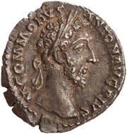 Denarius - Commodus P M TR P VIIII IMP VI COS IIII P P; Victory obverse image