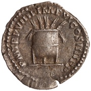 Denarius - Commodus P M TR P VIIII IMP VI COS IIII P P, Rome, 183-184 reverse image