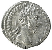 Denarius - Commodus TR P VIIII IMP VI COS IIII P P; Minerva obverse image