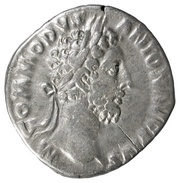 Denarius - Commodus TR P VIIII IMP VI COS IIII P P; Victory obverse image