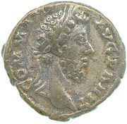 Denarius - Commodus ANN P M TR P VIIII IMP VII COS III P P; Annona obverse image