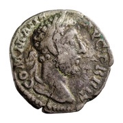 Denarius - Commodus P M TR P VIIII IMP VII COS IIII P P ROM; Roma and Victory obverse image