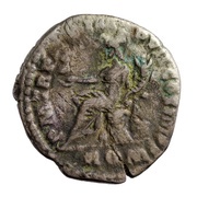 Denarius - Commodus P M TR P VIIII IMP VII COS IIII P P ROM; Roma and Victory, Rome, 184 reverse image