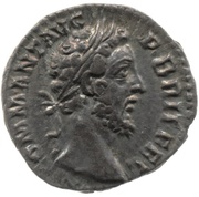 Denarius - Commodus P M TR P X IMP VII COS IIII P P FID EXERC obverse image