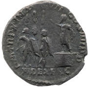 Denarius - Commodus P M TR P X IMP VII COS IIII P P FID EXERC, Rome, 184-185 reverse image