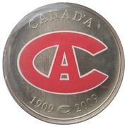 50 Cents - Elizabeth II Montreal Canadiens, Canada, 2009 reverse image