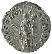 Denarius - Commodus FIDEI COHORTIVM AVG; Fides, Rome, 184-189 reverse image