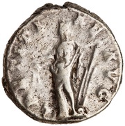 Denarius - Commodus LAETITIAE AVG; Laetitia, Rome, 184-189 reverse image