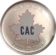 50 Cents - Elizabeth II Montreal Canadiens, Canada, 2009 reverse image