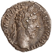 Denarius - Commodus P M TR P XI IMP VII COS V P P; Jupiter obverse image