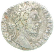 Denarius - Commodus P M TR P XI IMP VII COS V P P; Aequitas obverse image