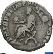Denarius - Commodus P M TR P XI IMP VII COS V P P; Victory, Rome, 185 reverse image