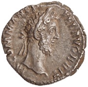 Denarius - Commodus FEL AVG P M TR P XI IMP VII COS V P P; Felicitas and Victory obverse image