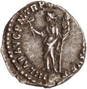 Denarius - Commodus HILAR AVG P M TR P XII IMP VIII COS V PP; Hilaritas, Rome, 186-187 reverse image