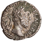 Denarius - Commodus IOVI EXSVP P M TR P XII IMP VIII COS V P P; Jupiter obverse image