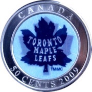 50 Cents - Elizabeth II Toronto Maple Leafs reverse image