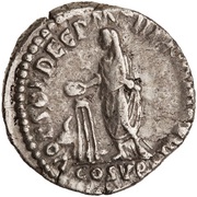 Denarius - Commodus VOT SOL DEC P M TR P XII IMP VIII COS V P P, Rome, 186-187 reverse image