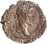 Denarius - Commodus PACI AETERNAE C V P P; Pax obverse image