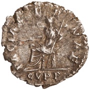 Denarius - Commodus PACI AETERNAE C V P P; Pax, Rome, 186-189 reverse image