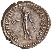 Denarius - Commodus P M TR P XIII IMP VIII COS V P P; Genius, Rome, 187-188 reverse image
