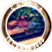 50 Cents - Elizabeth II Toy Train reverse image