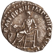 Denarius - Commodus P M TR P XIII IMP VIII COS V P P; Salus, Rome, 187-188 reverse image