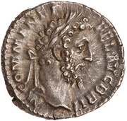 Denarius - Commodus IOV IVVEN P M TR P XIIII COS V P P; Jupiter obverse image