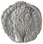 Denarius - Commodus ROM AETER P M TR P XIIII COS V P P; Roma and Victory obverse image