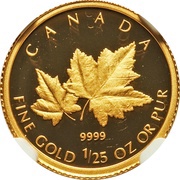 50 Cents - Elizabeth II Red Maple, Canada, 2009 reverse image
