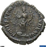 Denarius - Commodus FOR FEL P M TR P XIIII COS V DES VI; Fortuna, Rome, 189 reverse image